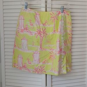 Lilly Pulitzer Yellow and Pink Skirt